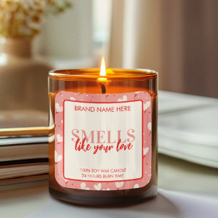 Smells Like Your Kisses Valentine Candle Label 