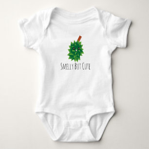 Smelly But Cute Kawaii Durian Manga Cartoon Baby Bodysuit