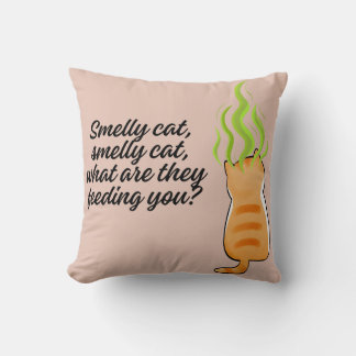 "Smelly Cat Nostalgic Funny Design" Cushion