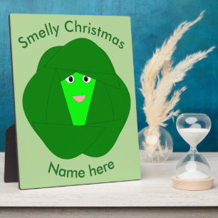 Smelly Christmas Brussels Sprout Custom Plaque