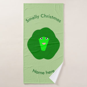 Smelly Christmas Brussels Sprout Custom Towel Set