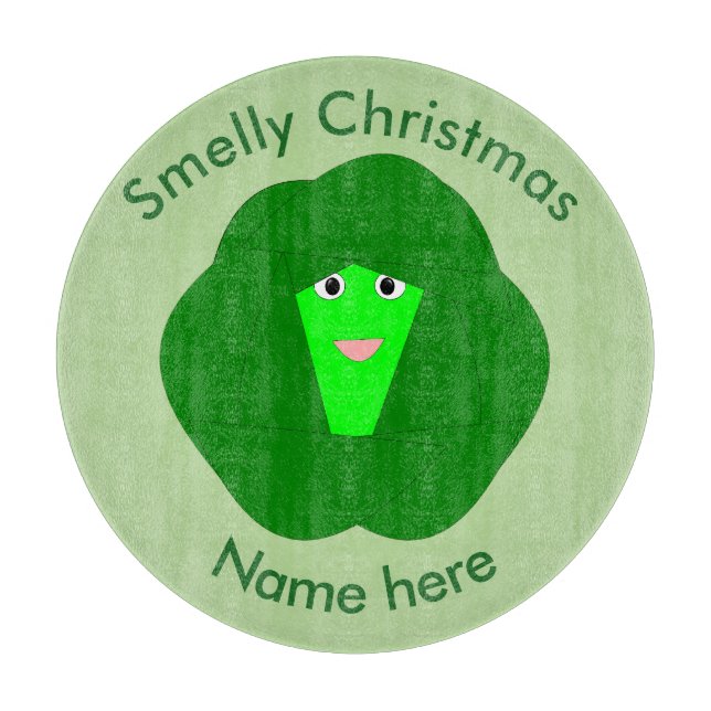 Smelly Christmas Brussels Sprout Cutting Board (Front)
