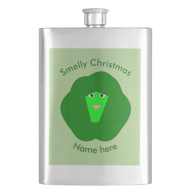 Smelly Christmas Brussels Sprout Flasks (Front)
