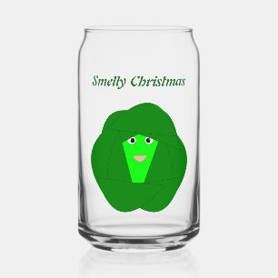 Smelly Christmas Brussels Sprout Funny Custom Can Glass