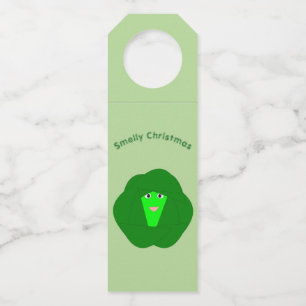 Smelly Christmas Brussels Sprout Personalised Bottle Tag