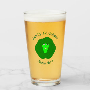 Smelly Christmas Brussels Sprout Personalised Glass