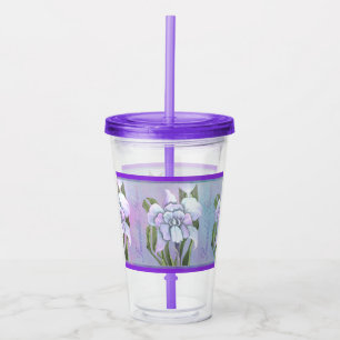 Smeraldo flower acrylic tumbler