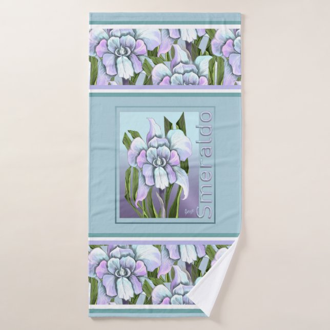 Smeraldo flower bath towel (Bath Towel)