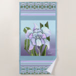 Smeraldo Flower Beach Towel<br><div class="desc">THE FLOWER of my Purple World : the Mythical Smeraldo Flower (with its very particular leaves... ) According to an old Italian legend, this imaginary flower symbolises an unconfessed secret love because of the fear of being rejected. It's the subject of a song of my favourite global K-pop Group :...</div>