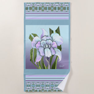 Smeraldo Flower Beach Towel