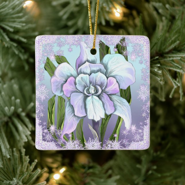 Smeraldo flower Ceramic Ornament (Tree)