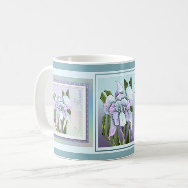 Smeraldo flower coffee mug (Front Left)