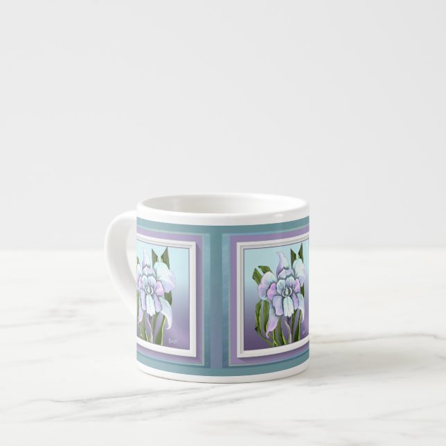 Smeraldo flower espresso cup (Front Left)