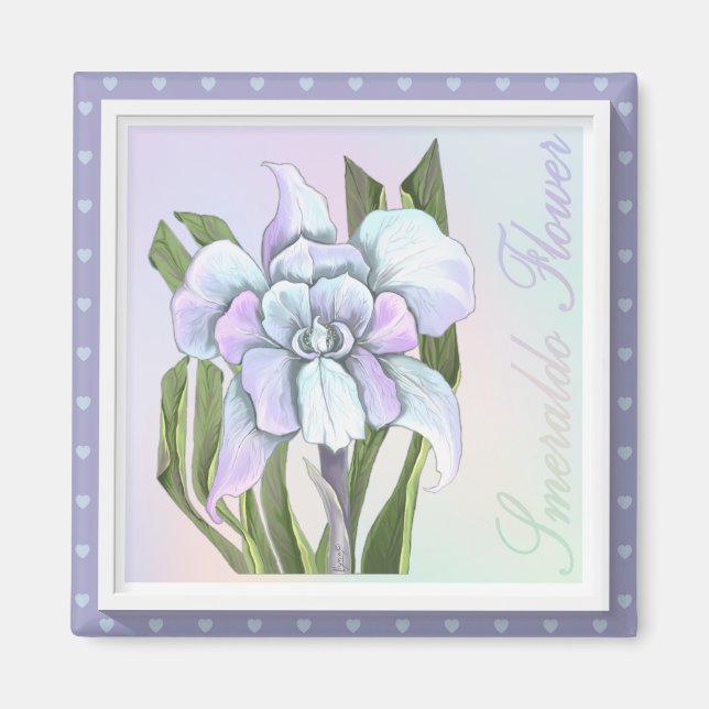 Smeraldo flower magnet (Front)