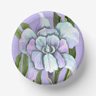 Smeraldo flower paper plate