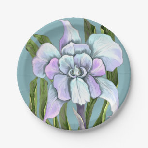 Smeraldo flower paper plates