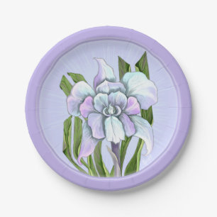 Smeraldo flower paper plates