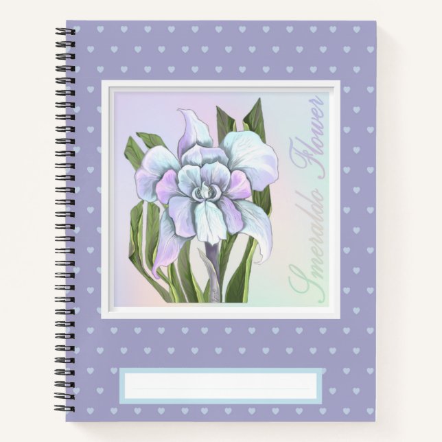 Smeraldo flower pocket folder notebook (Front)