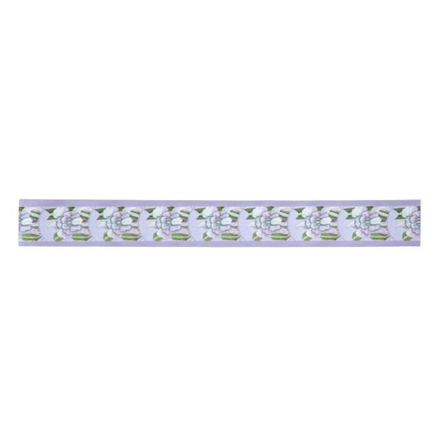Smeraldo flower satin ribbon (Front)