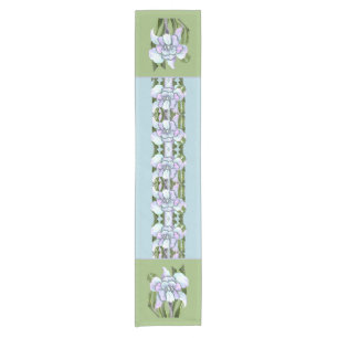 Smeraldo flower short table runner