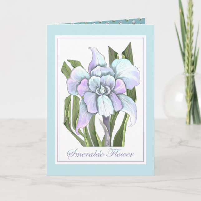 Smeraldo Flower Thank You Card (Front)