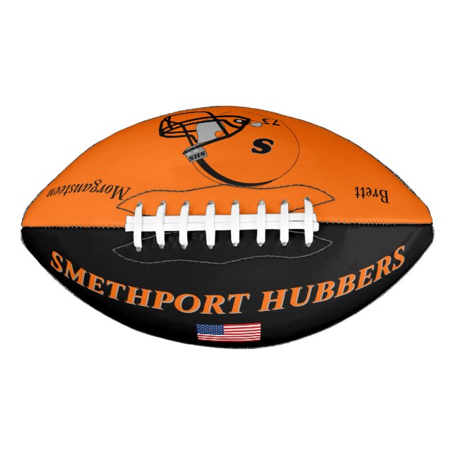 Smethport Hubbers Team Colours Personalised Player Football (Front)