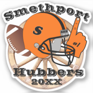 Smethport Hubbers Wheel #1 Fan Football Helmet