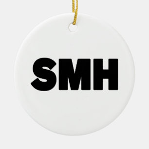SMH   Text Slang Ceramic Tree Decoration