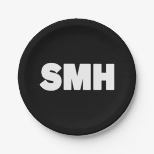 SMH   Text Slang Paper Plate