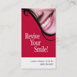 "Smile 2" Dentist Hygienist Cosmetic Dentistry Business Card