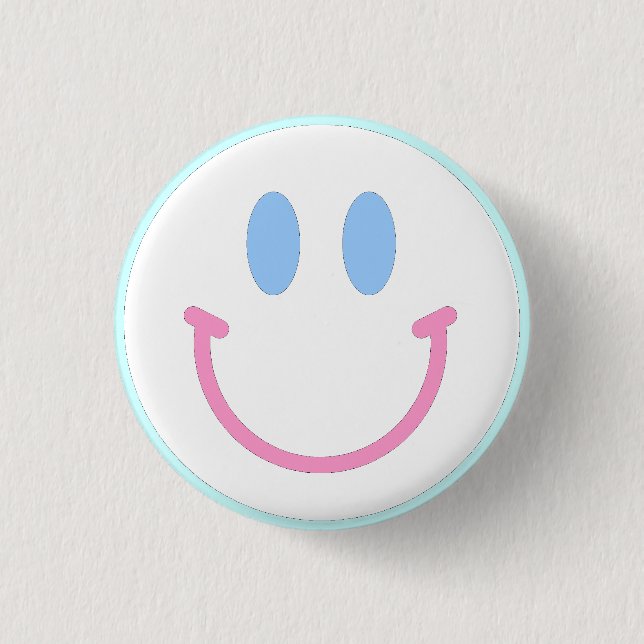 Smile 3 Cm Round Badge (Front)