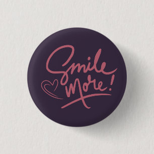 Smile 3 cm round badge