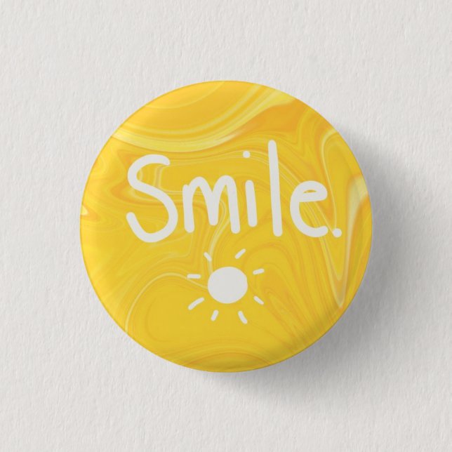 Smile 3 Cm Round Badge (Front)