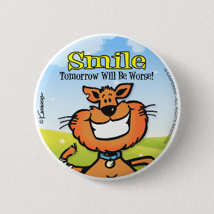 Smile 6 Cm Round Badge