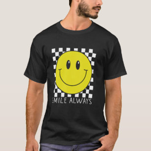 Smile Always Cute Yellow Happy Peace Smiling Face T-Shirt