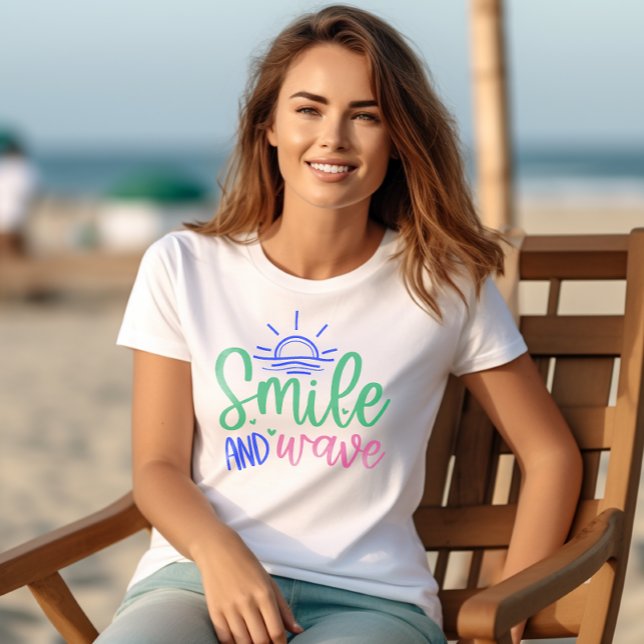 Smile and Wave Positive Vibes Women's T-Shirt (Creator Uploaded)