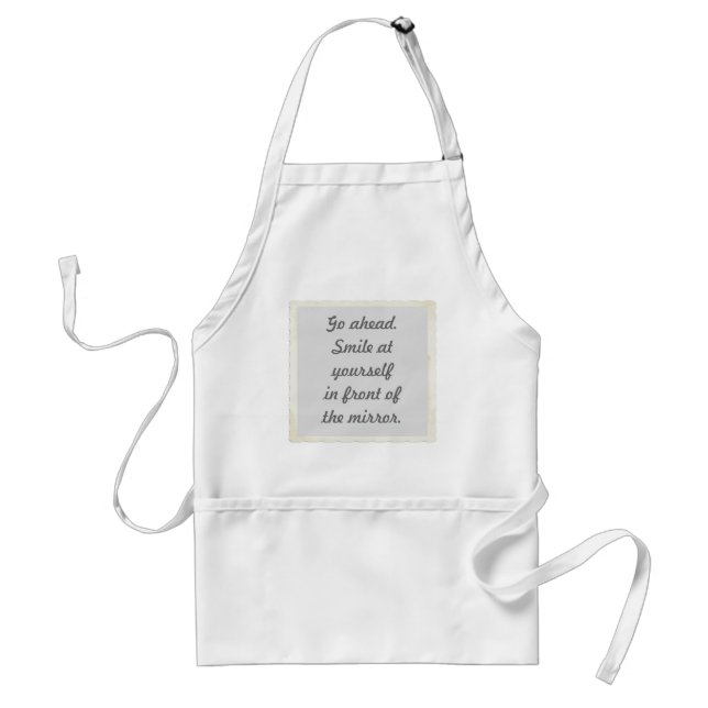 Smile at Yourself in front of the mirror Standard Apron (Front)