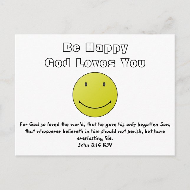 Smile Because God Loves You Postcard (Front)