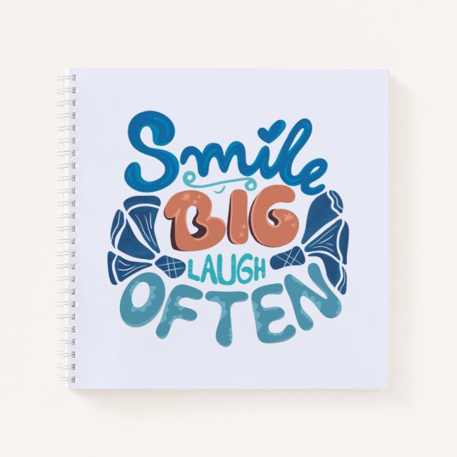 Smile Big Laugh Often: Heartwarming Message Notebook (Front)