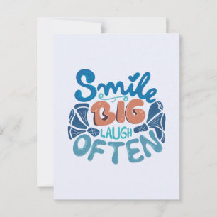 Smile Big Laugh Often: Heartwarming Message Postcard