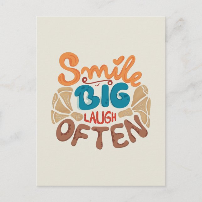 Smile Big Laugh Often: Joyful Postcard (Front)