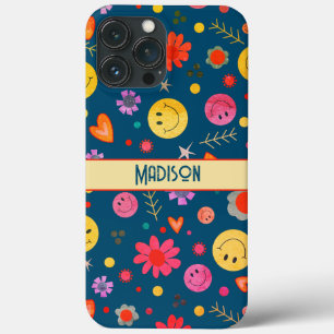 “Smile”Blue Inspirivity iPhone Case