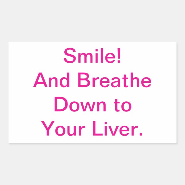 Smile Breathe Yoga Hankamer Artjunkhaus Peace Life Rectangular Sticker (Front)