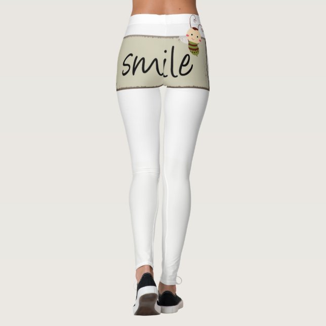 Smile Bumblebee Leggings  (Back)