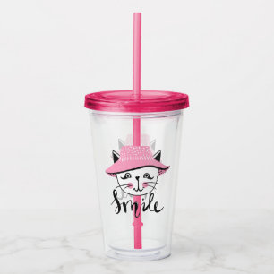 Smile Cat Acrylic Tumbler