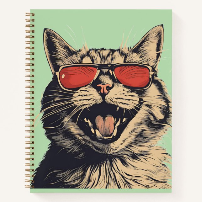 smile cat but dont were black hat notebook (Front)