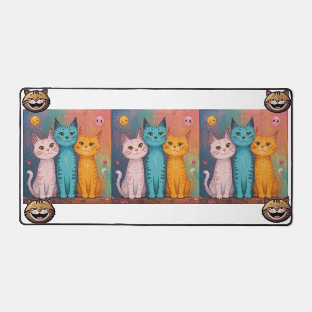 smile cats desk mat (Front)