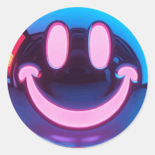 smile  classic round sticker