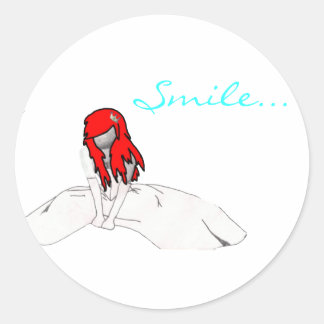 Smile Classic Round Sticker