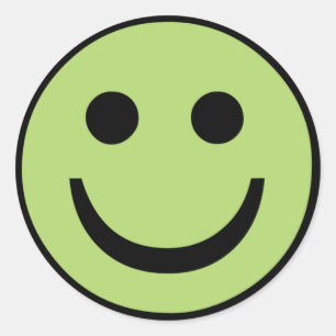 smile classic round sticker